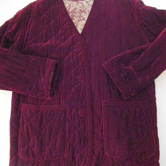 Anne Klein II Burgundy Quilted Jacket - Picture 7 of 9